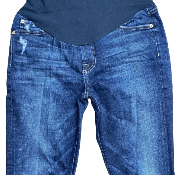 7 For All Mankind Maternity Jeans 29 Secret Fit Belly Skinny Stretch Denim Jean - Picture 4 of 13